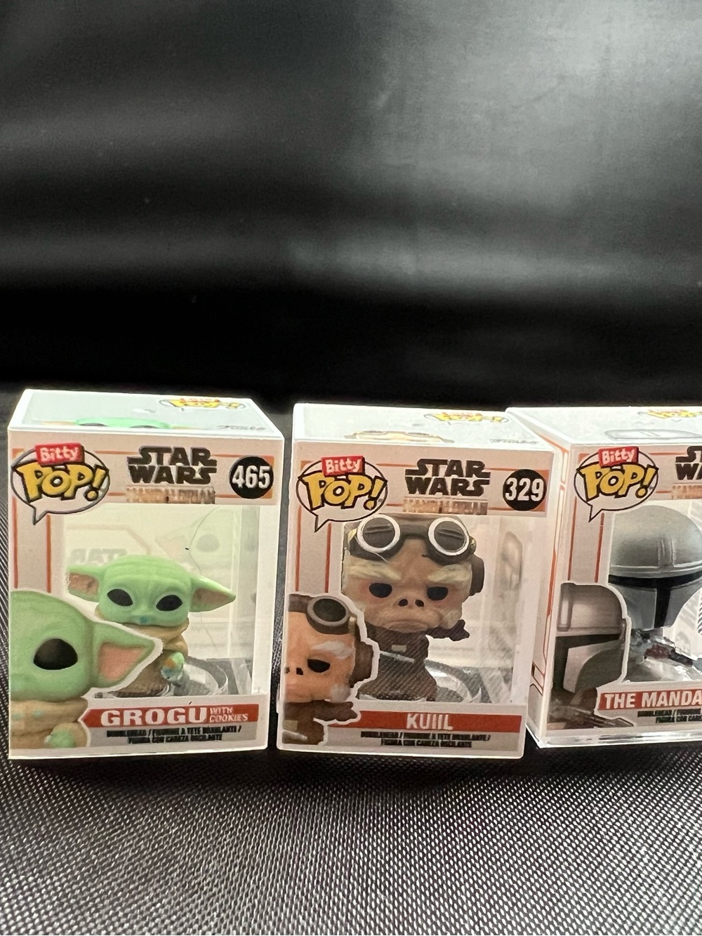 Funko Bitty Pop! Star Wars Mandalorian 3-Pack Grogu w/ Cookies #465 Kuiil #329